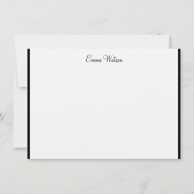 Custom Name Flat Note Card (Front)
