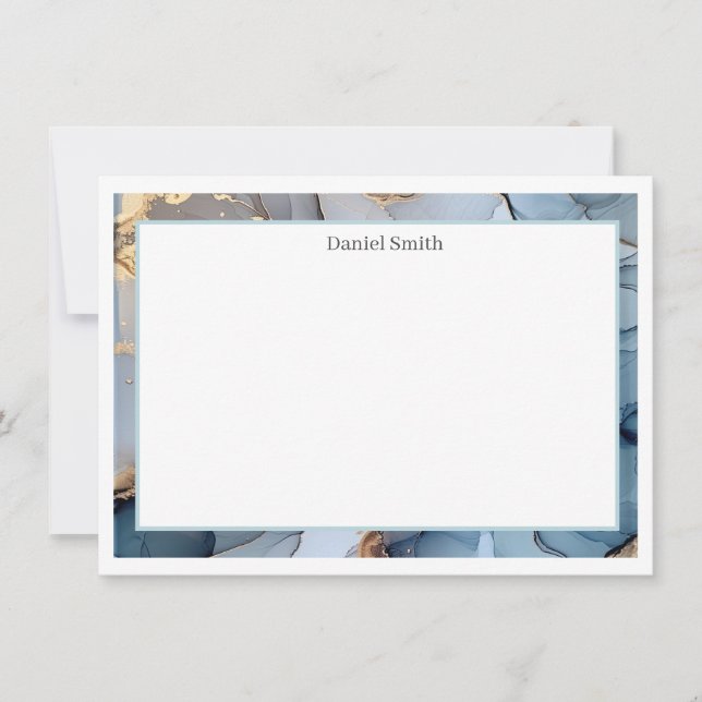 Custom Name Flat Note Card (Front)