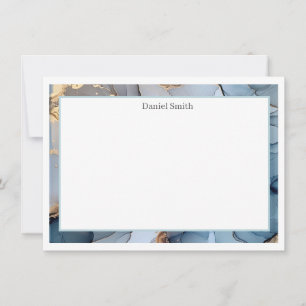 Custom Name Flat Note Card