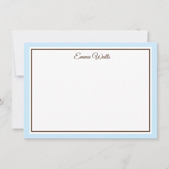Custom Name Flat Note Card (Front)