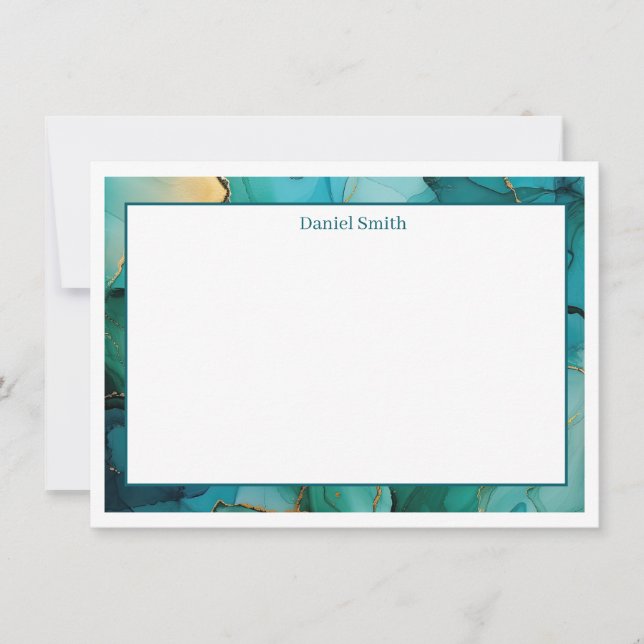 Custom Name Flat Note Card (Front)