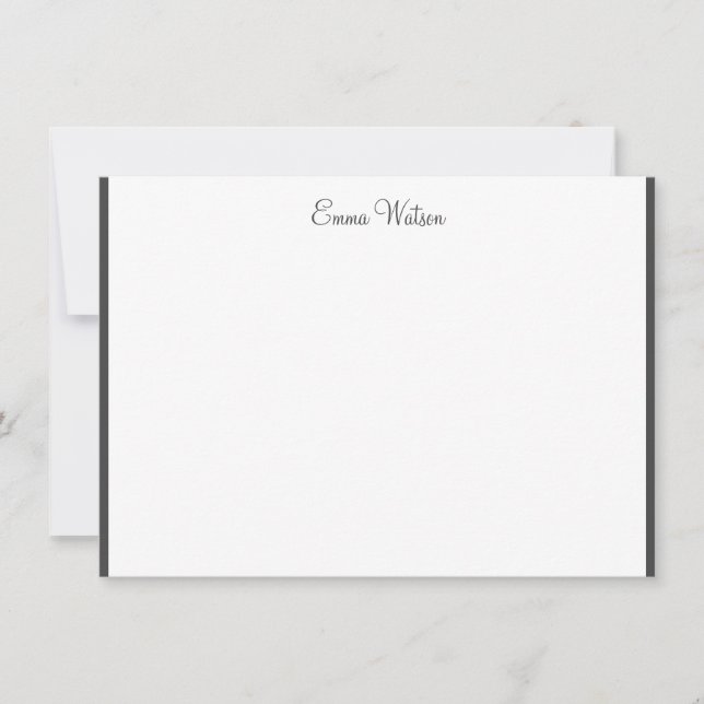 Custom Name Flat Note Card (Front)