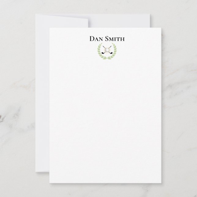 Custom Name Flat Note Cards (Front)