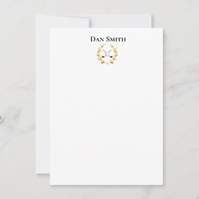 Custom Name Flat Note Cards (Front)