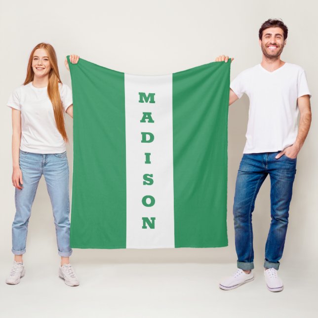 Custom name fleece blanket (In Situ)