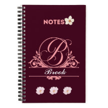 Custom Name Floral Design in Burgundy