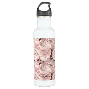 Custom Name Floral Pattern 710 Ml Water Bottle