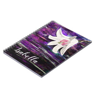 Custom Name Flower design notebook