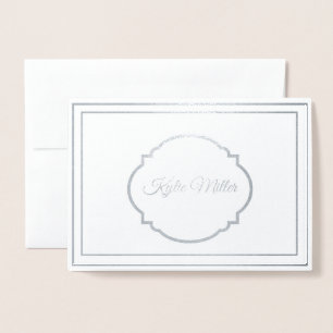 Custom Name Foil Note Card