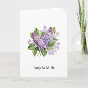 Custom Name Folded Note Card
