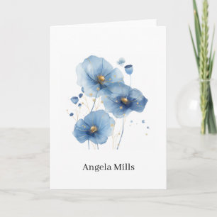Custom Name Folded Note Card