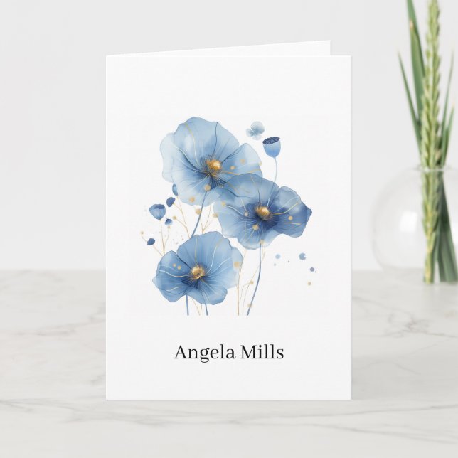 Custom Name Folded Note Card (Front)