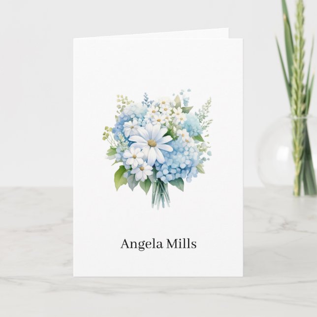 Custom Name Folded Note Card (Front)