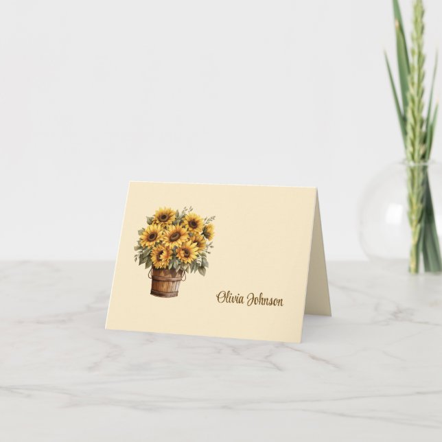 Custom Name Folded Note Cards (Front)