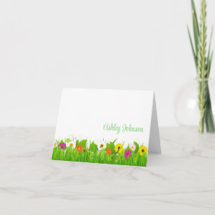 Custom Name Folded Note Cards