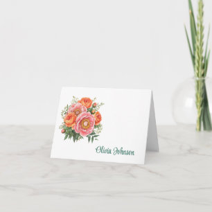 Custom Name Folded Note Cards