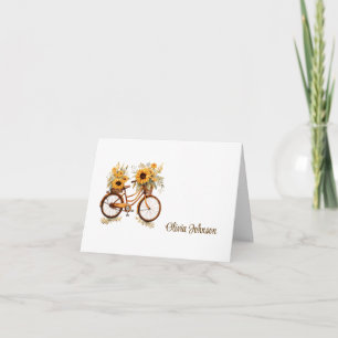 Custom Name Folded Note Cards