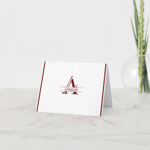 Custom Name Folded Note Cards Golf
