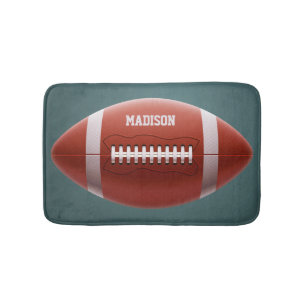 Custom name Football bath mat