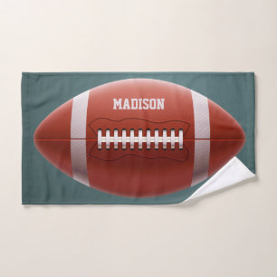 Custom name Football hand towel