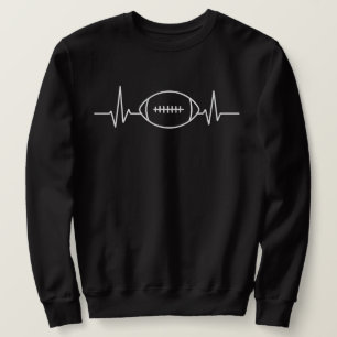 Custom Name Football Heart Rate- Funny TOUCHDOWN! Sweatshirt