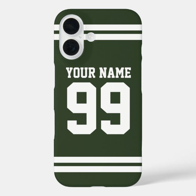 Custom name football jersey number athletic stripe Case-Mate iPhone case (Back)