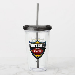 Custom name Football Logo tumblers
