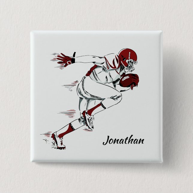 Custom name Football Player button (Front)