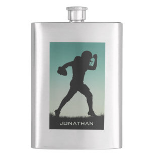 Custom name Football Player flask