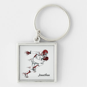 Custom name Football Player key chains