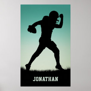 Custom name Football Player poster