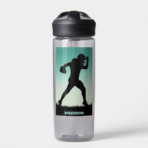 Custom Name Football Player Water Bottle