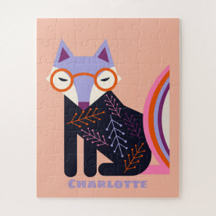 Custom Name Fox Puzzle for Kids