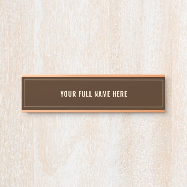 Custom Name Framed Door Sign Your Colours and Font (Front)
