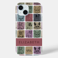 Custom Name French Bulldog Vintage Floral Retro
