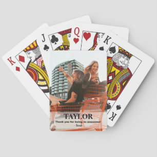 Custom Name Friend Photo Gift Playing Cards