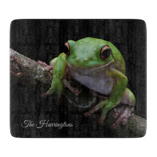 Custom Name Frog Cutting Board
