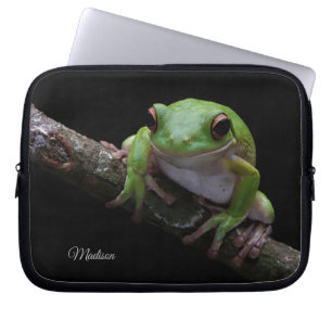 Custom Name Frog Laptop Sleeve