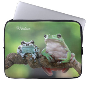 Custom Name Frog Laptop Sleeve