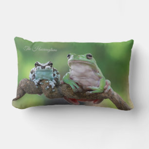 Custom Name Frog Lumbar Cushion