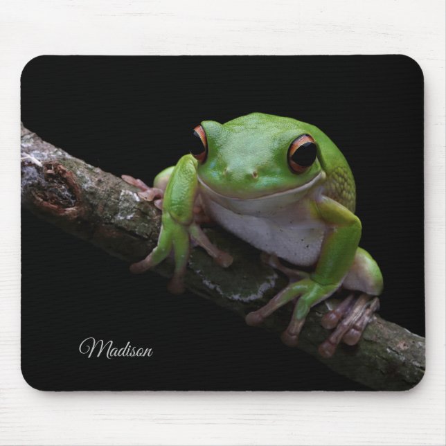 Custom Name Frog Mouse Pad (Front)