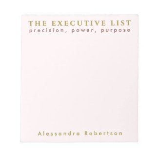Custom Name Fun List Lover Pastel Pink Minimalist Notepad