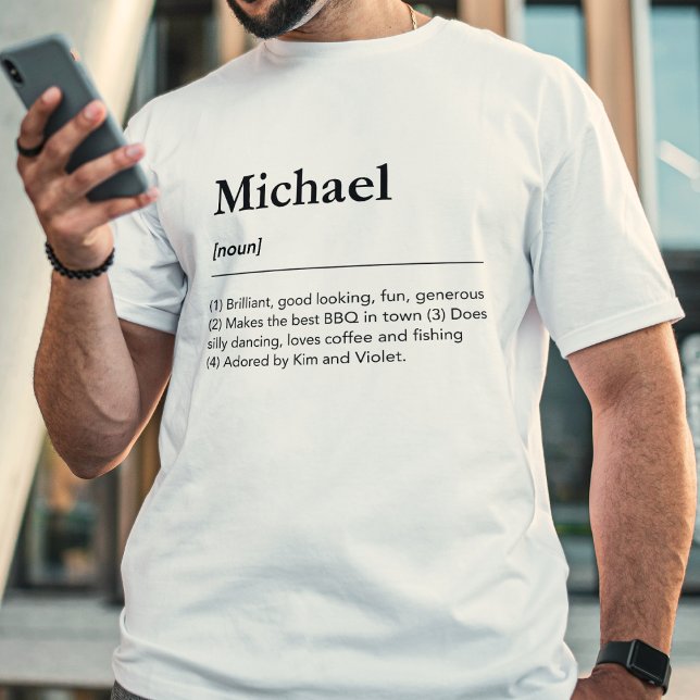 Custom name funny definition minimalist for him T-Shirt (Creator Uploaded)