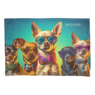 Custom Name Funny Dogs Pillowcase