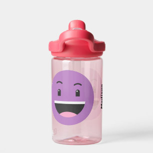 Custom Name Funny Emoticon Water Bottle