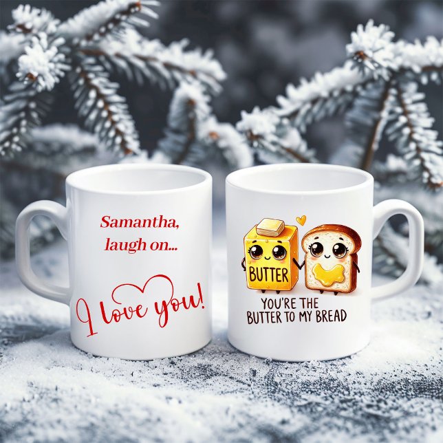 Custom Name Funny Food Mug Gift for Girlfriend (Custom Name Funny Food Mug Gift for Girlfriend)