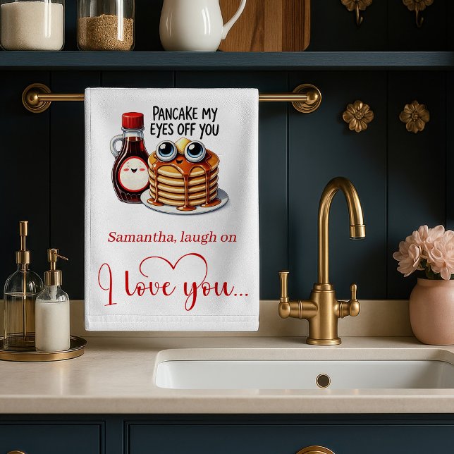 Custom Name Funny Food Towel Romantic Valentine (Custom Name Funny Food Towel Romantic Valentine)
