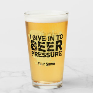 Custom Name Funny Modern Pint Beer  Glass