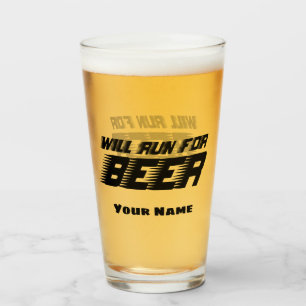 Custom Name Funny Modern Pint Beer Glass