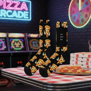 Custom Name Funny Pizza Socks – Personalized Gift"